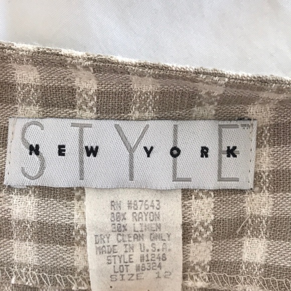 Linen gingham wrap - Picture 6 of 8